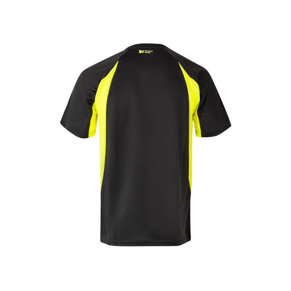 Zweifarbiges technisches T-Shirt mit Bird-Eye-Design (160 g/m²), aus Polyester (100%) - VL SLAYER - Schwarz