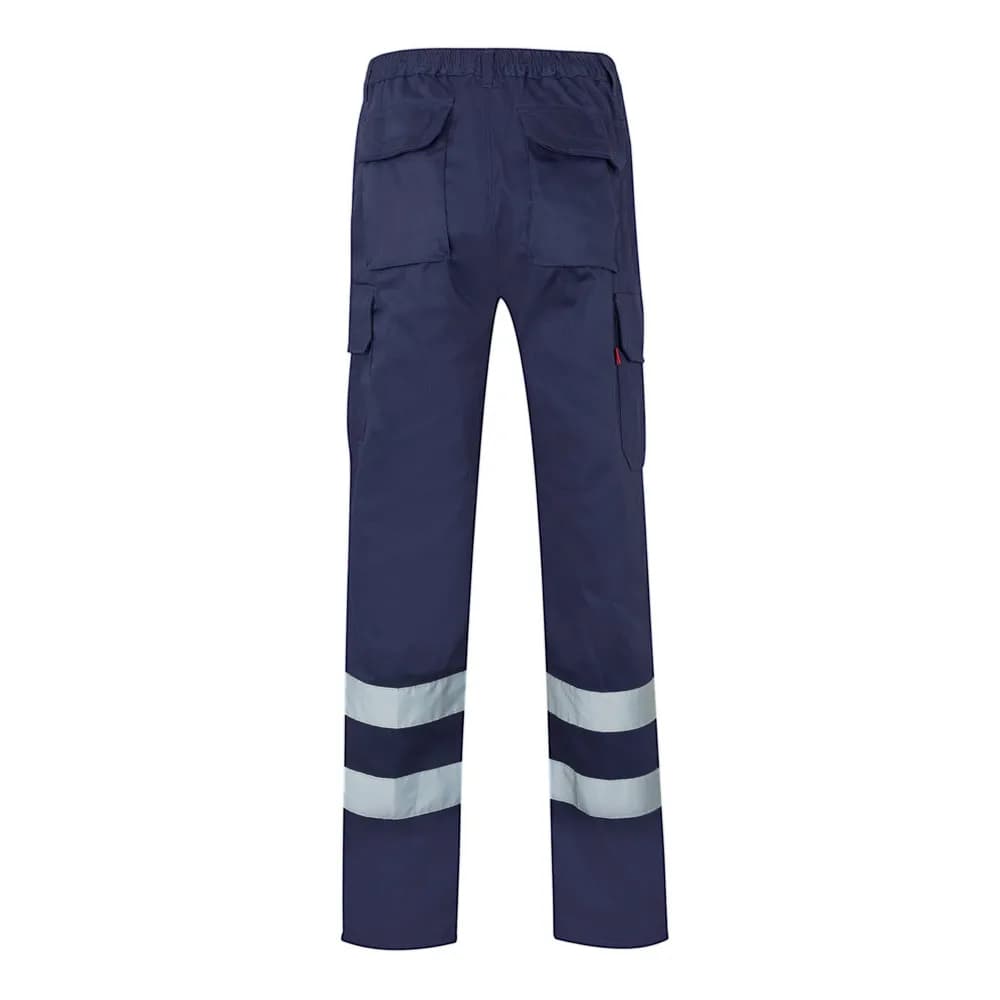Hose mit mehreren Taschen aus Twill (200 g/m²), aus Baumwolle (35 %) und Polyester (65 %) - VL ASCLEPIUS - Blau