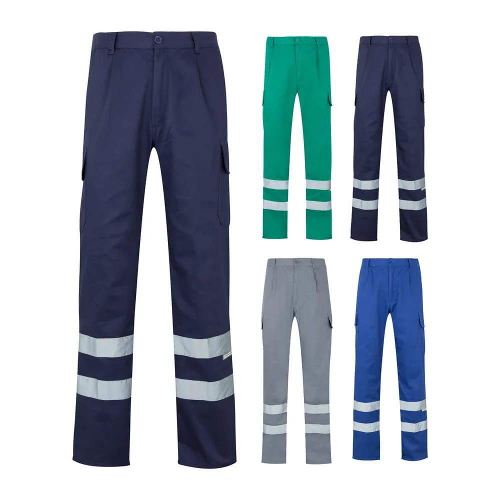 Hose mit mehreren Taschen aus Twill (200 g/m²), aus Baumwolle (35 %) und Polyester (65 %) - VL ASCLEPIUS - Blau