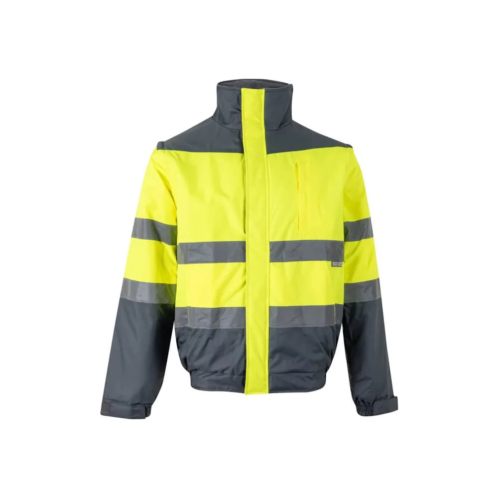 Zweifarbige Steppjacke (180g/m²) aus Polyester (100%) mit PU-Beschichtung - VL JUPITER - Grau