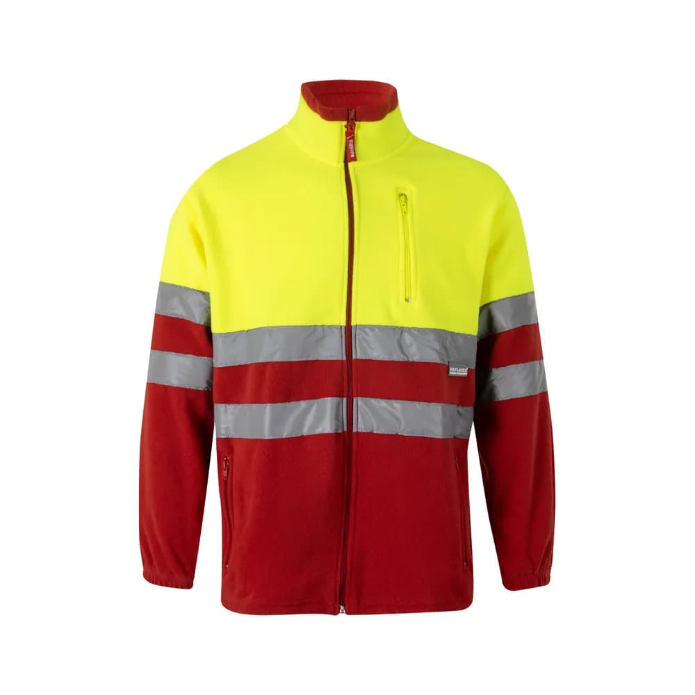 Zweifarbige Fleecejacke (280g/m²), aus Polyester (100%) - VL EROS - Rot