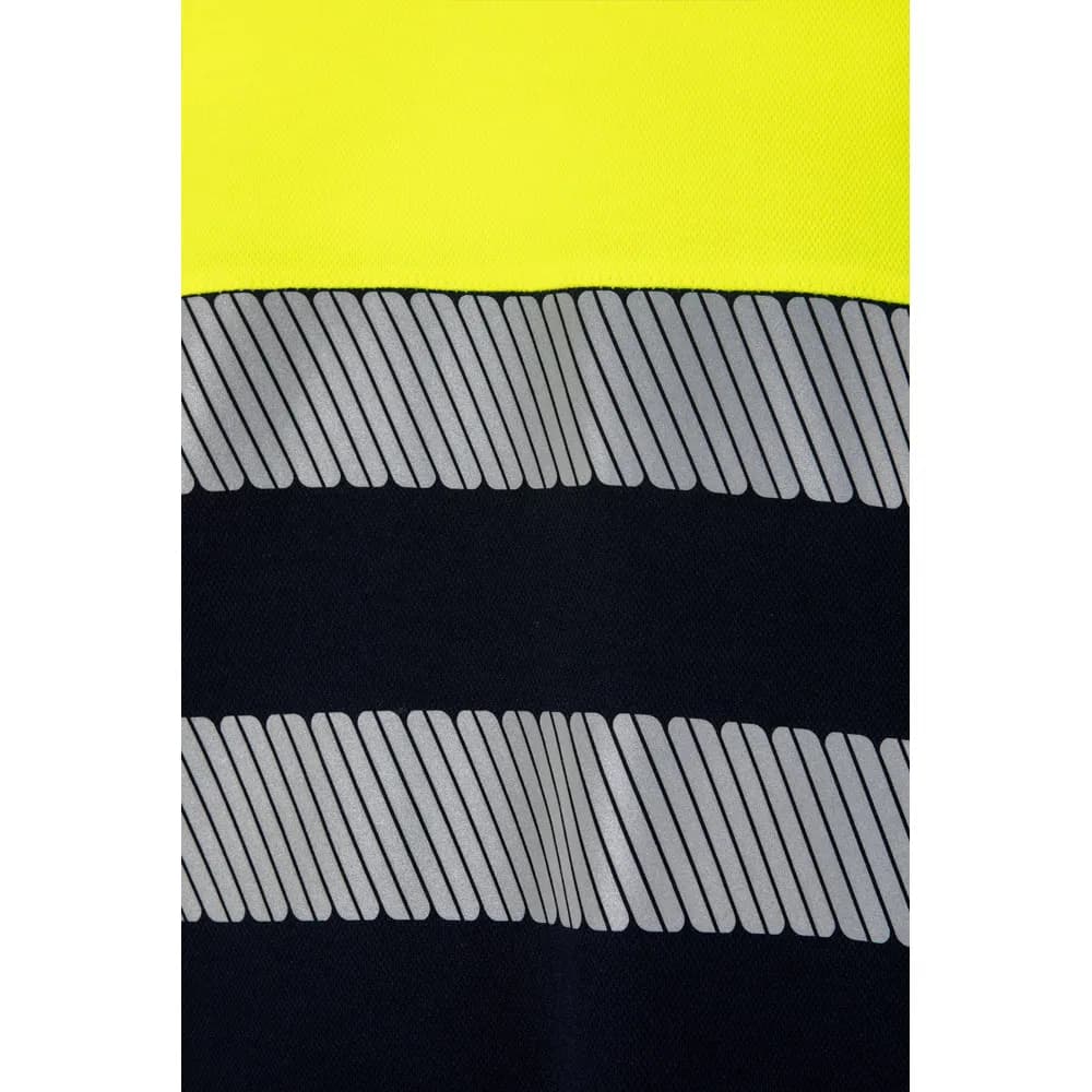 Zweifarbiges T-Shirt aus Piqué (150 g/m²), aus Baumwolle (55 %) und Polyester (45 %) - VL BASTET - Marineblau