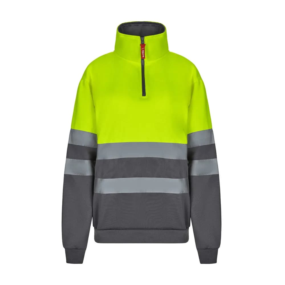 Zweifarbiges Sweatshirt (300g/m²) aus Polyester-Fleece (100%) - VL THOR - Grau
