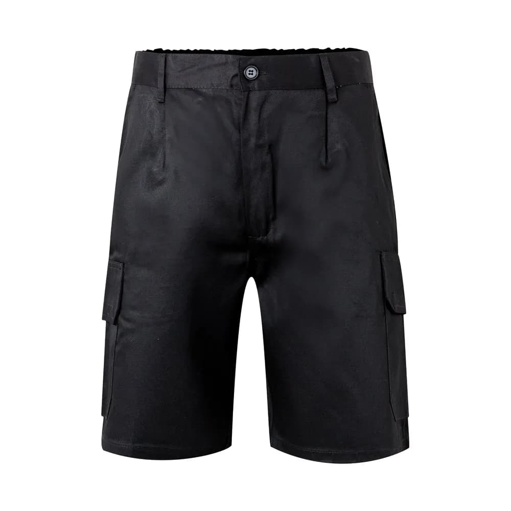 Bermudashorts aus Multi-Pocket-Twill (200g/m²), aus Baumwolle (35%) und Polyester (65%) - VL CHIONE - Schwarz