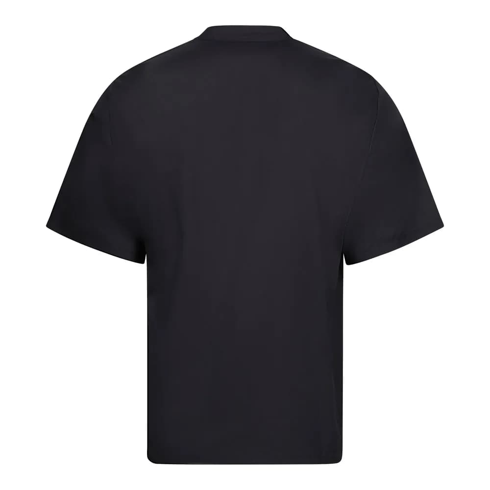 Kurzärmelige Kochjacke aus Popeline (110 g/m²) aus Baumwolle (35 %) und Polyester (65 %) - VL DURGA - Schwarz