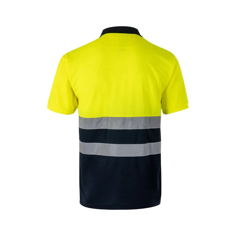 Poloshirt (140g/m²) im Bird-Eye-Design mit kurzen Ärmeln, aus Polyester (100%) - VL FORTUNA - Marineblau