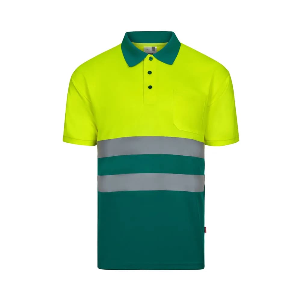 Poloshirt (140g/m²) im Bird-Eye-Design mit kurzen Ärmeln, aus Polyester (100%) - VL FORTUNA - Grün