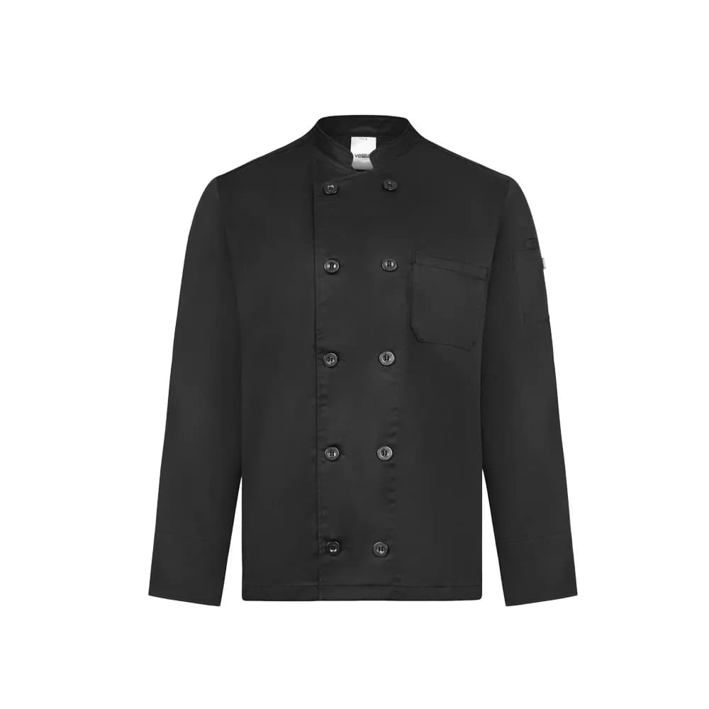 Langärmelige Küchenjacke (190 g/m²) - VL BACO - Schwarz