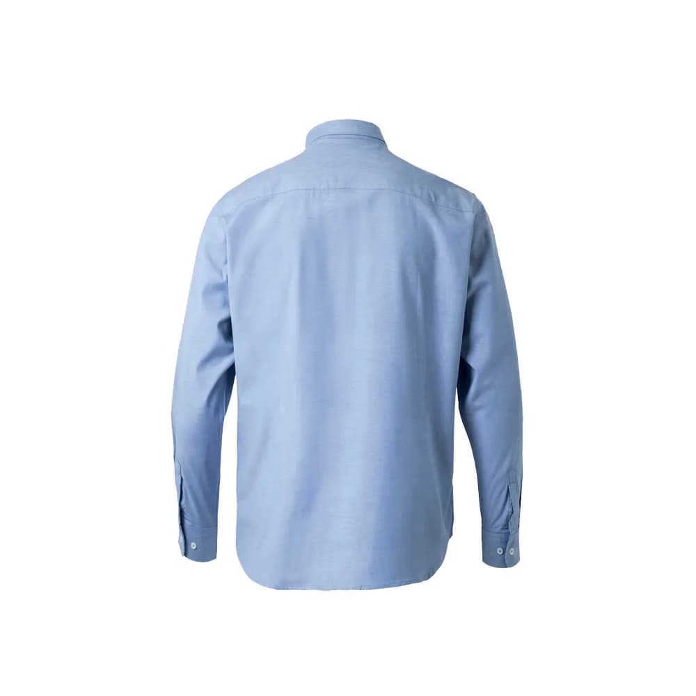 Hemd Oxford (180 g/m²) für Herren, aus Baumwolle (50 %), Polyester (45 %) und Elasthan (5 %) - VL PRITHVI MAN - Blau