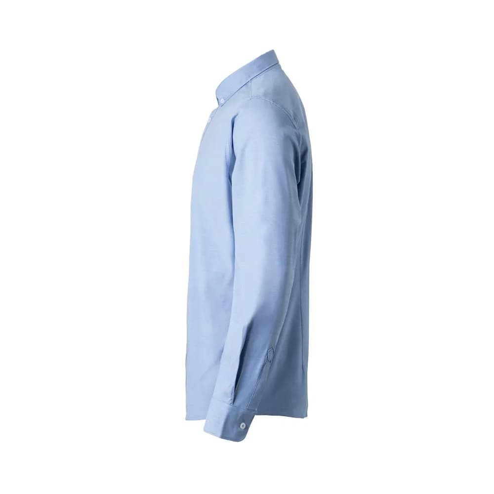 Hemd Oxford (180 g/m²) für Herren, aus Baumwolle (50 %), Polyester (45 %) und Elasthan (5 %) - VL PRITHVI MAN - Blau