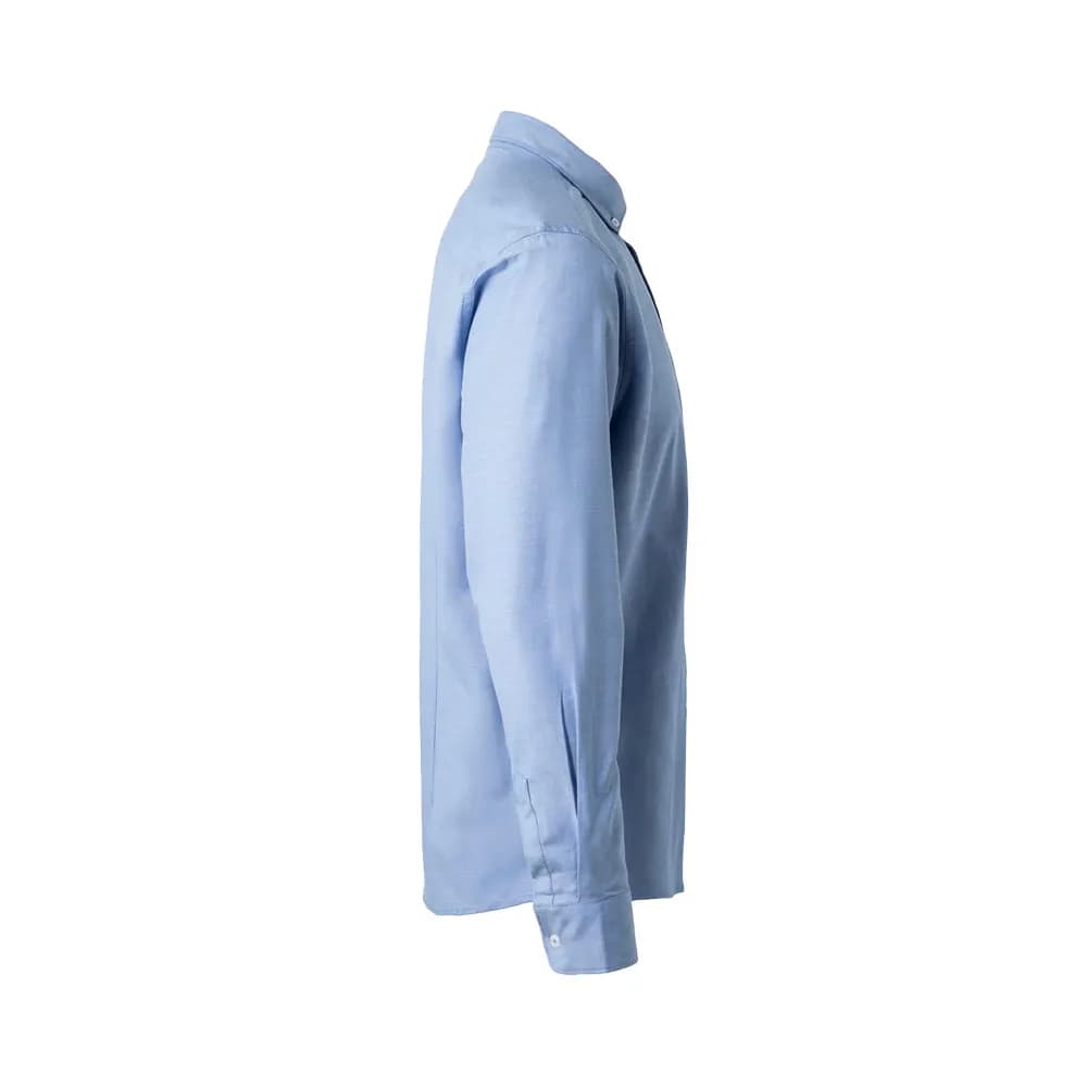 Hemd Oxford (180 g/m²) für Herren, aus Baumwolle (50 %), Polyester (45 %) und Elasthan (5 %) - VL PRITHVI MAN - Blau