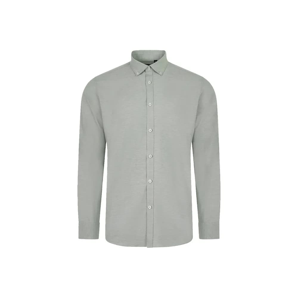 Hemd Oxford (180 g/m²) für Herren, aus Baumwolle (50 %), Polyester (45 %) und Elasthan (5 %) - VL PRITHVI MAN - Grün