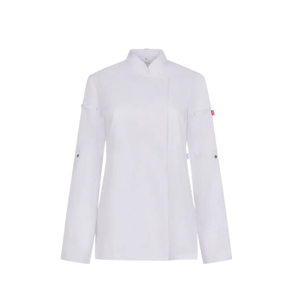 Kochjacke für Damen (190 g/m²), aus Baumwolle (35 %) und recyceltem Polyester (65 %) - VL THOTH - Weiß