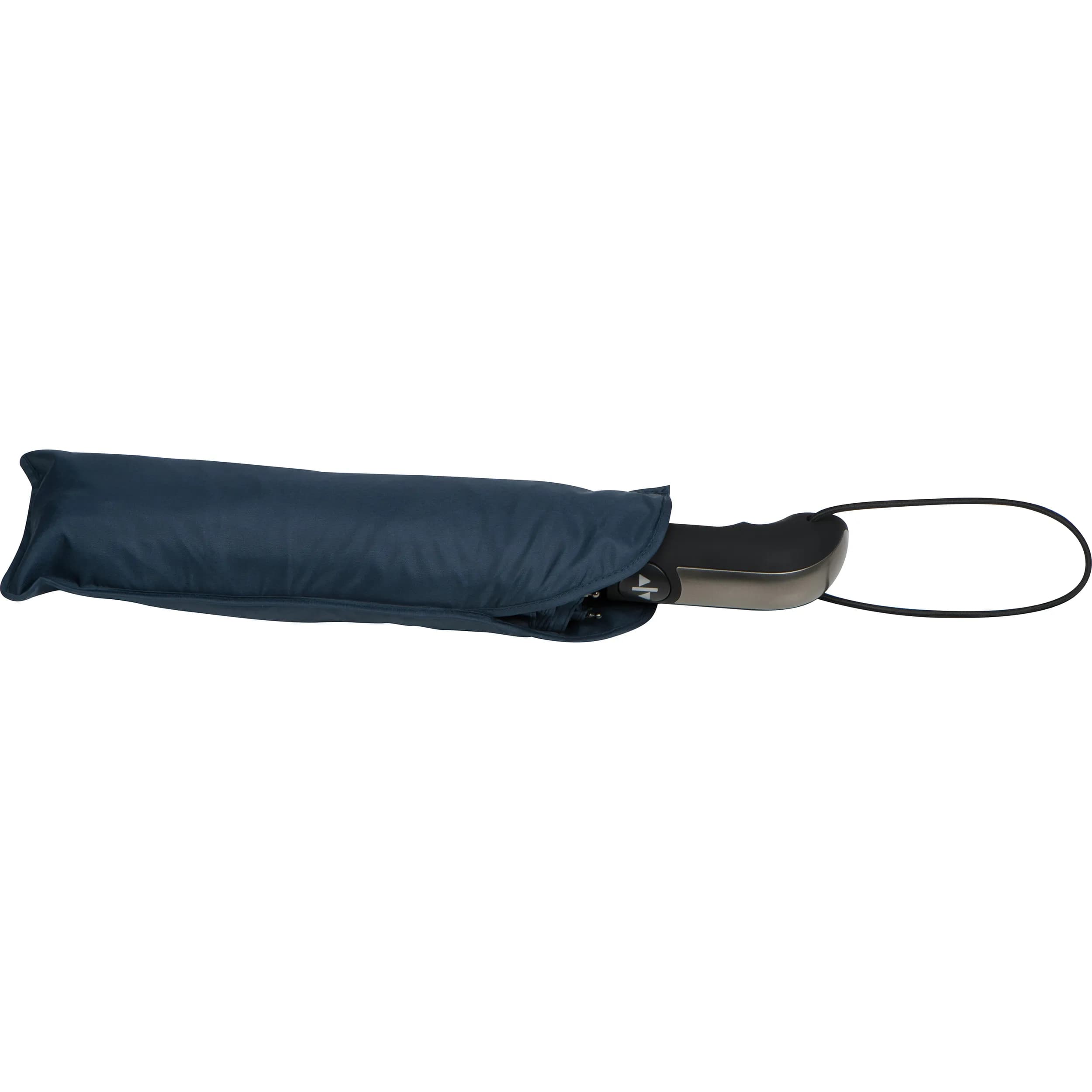 Automatik Taschenschirm aus Pongee mit Softgriff MASSIMO - dunkelblau