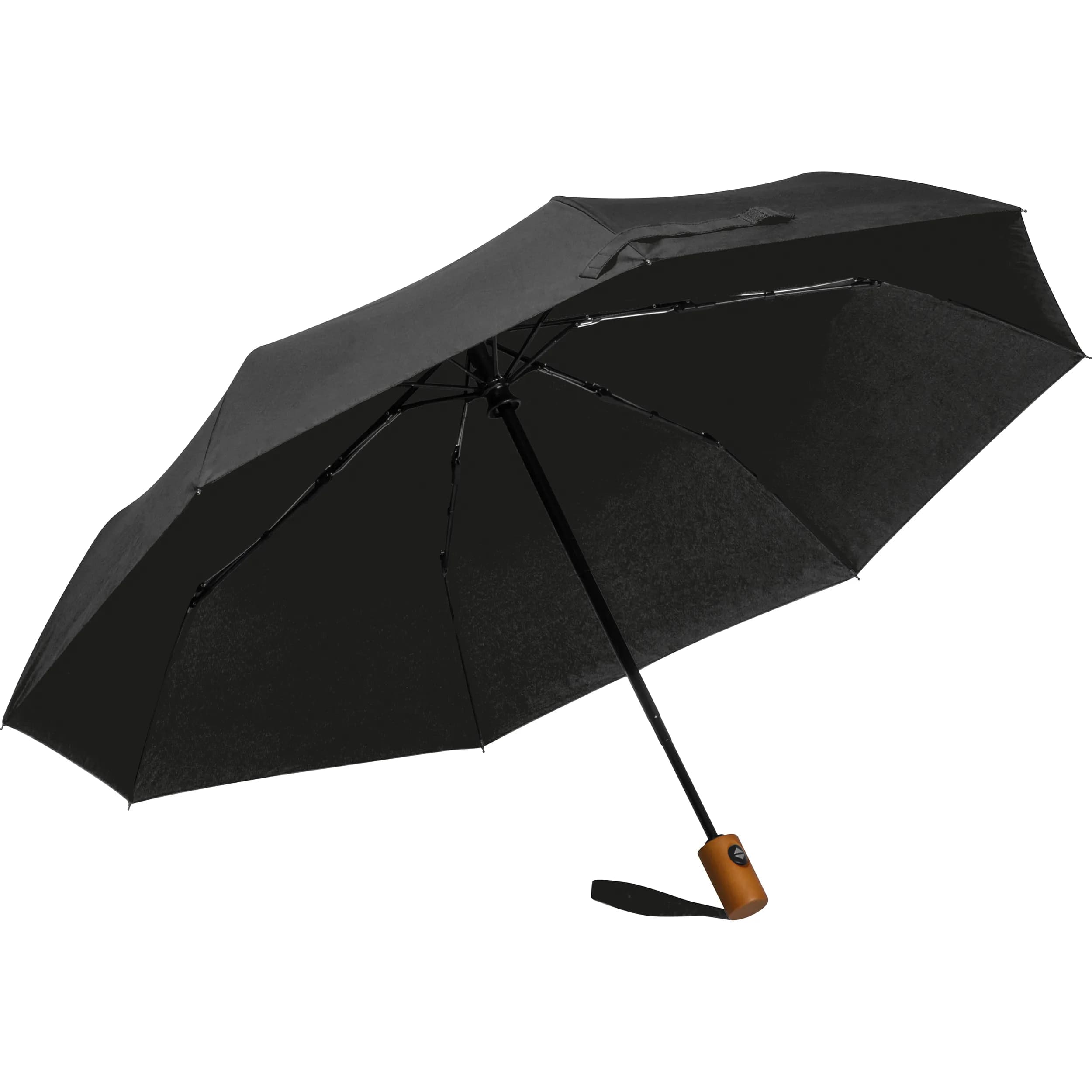 Regenschirm aus recyceltem Polyester MALWINA - schwarz