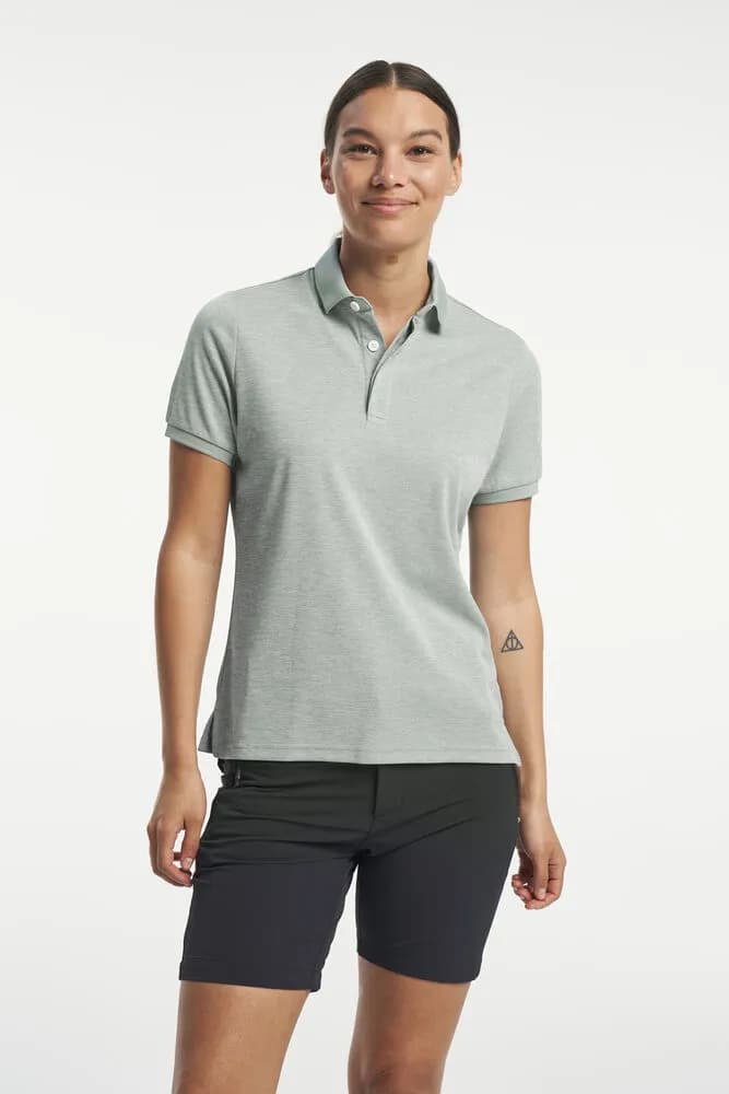 TXlite Melange Polo Women - Graugrün