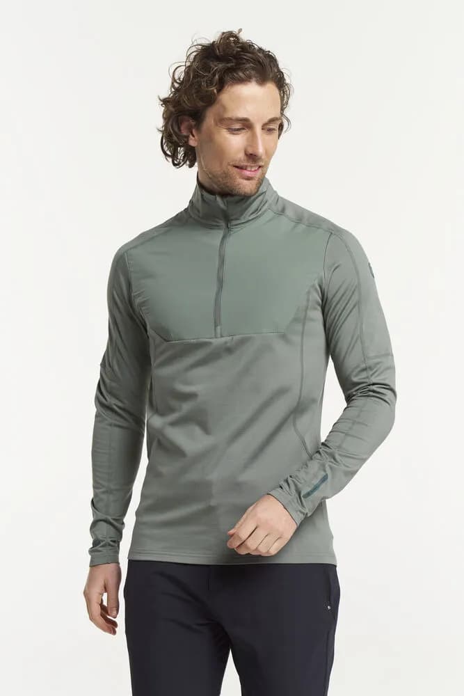 TXlite Windblock Halfzip Men - Graugrün