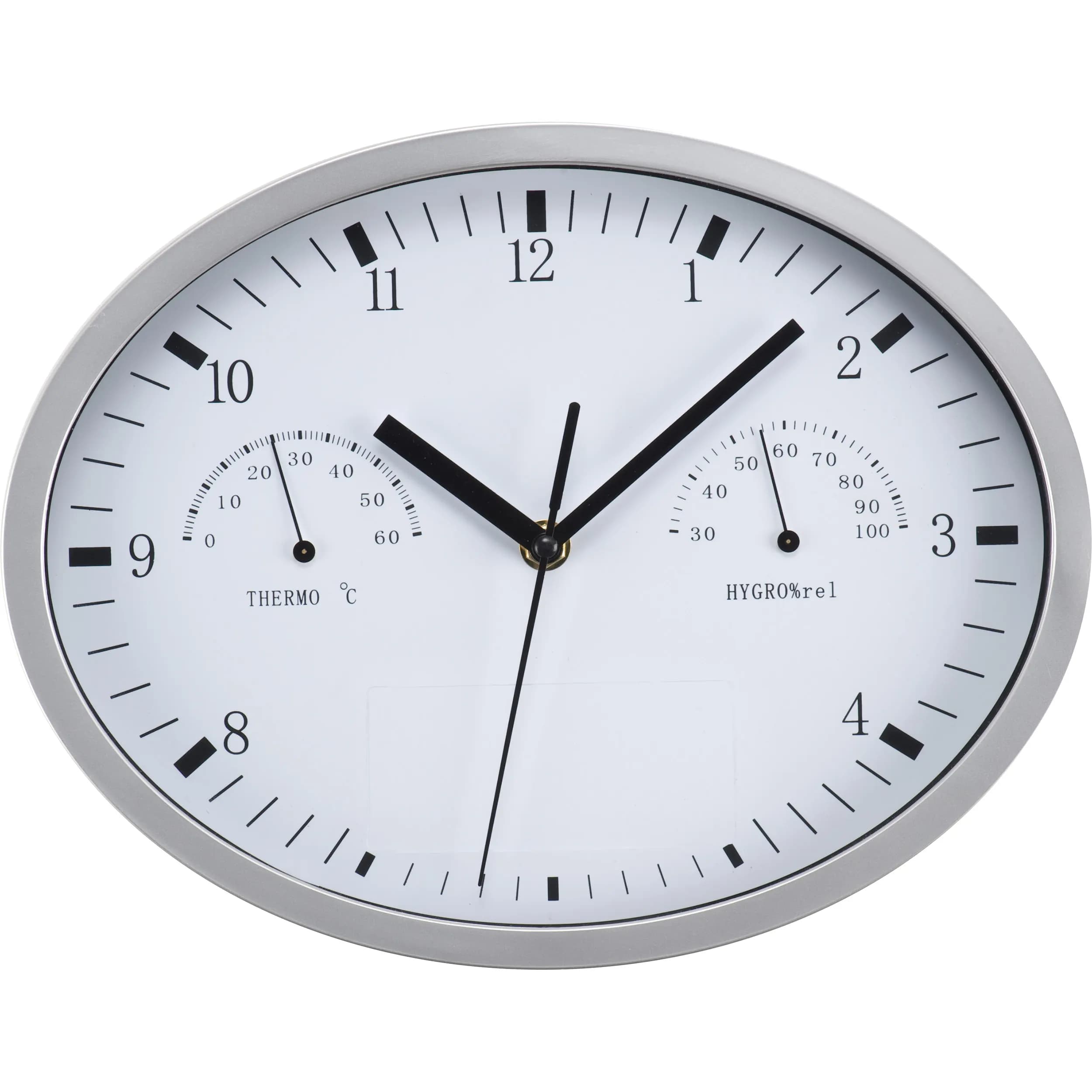 Wanduhr mit Hygro- und Thermometer HENRY - weiss