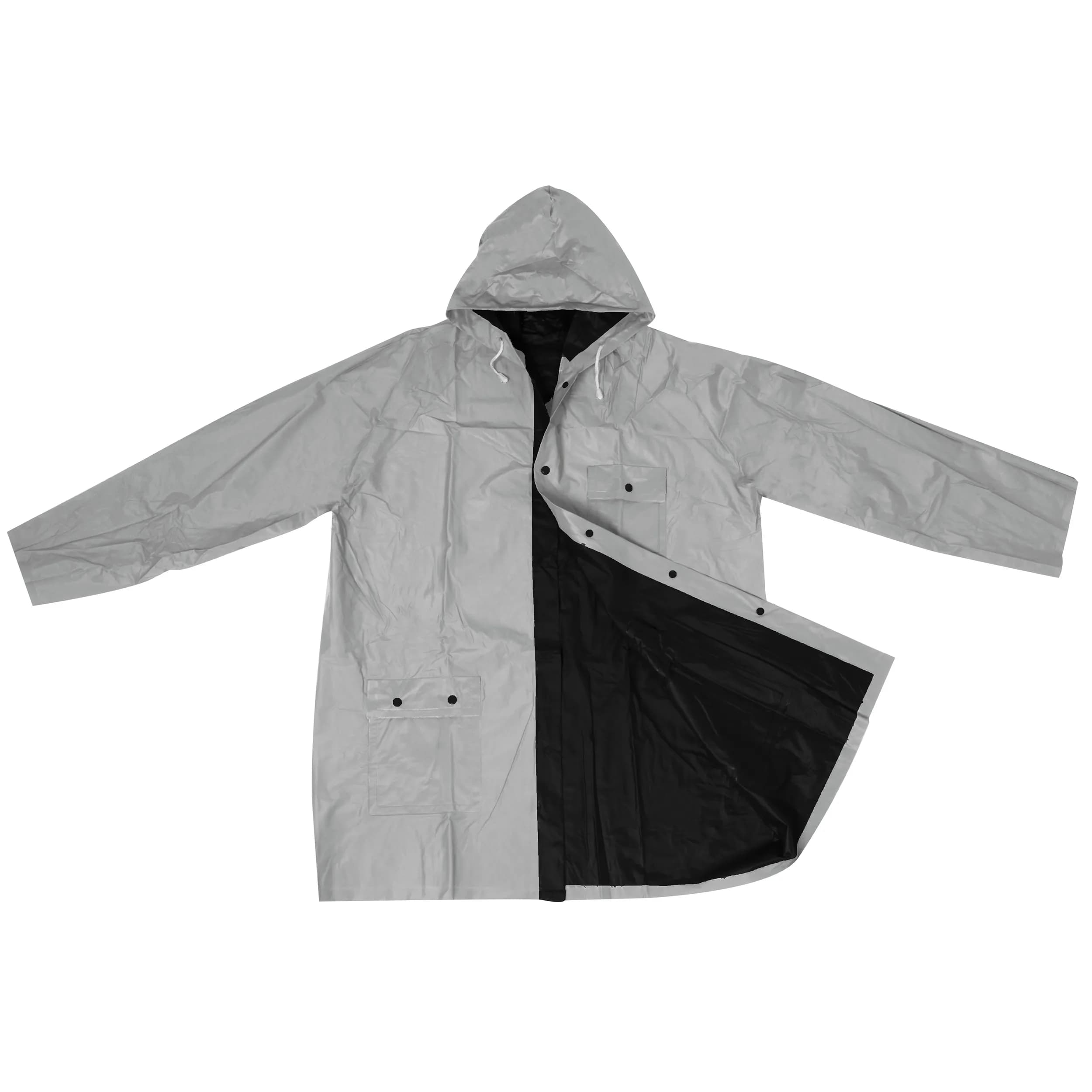 Zweifarbige Wende Regenjacke CORA - schwarz / silber
