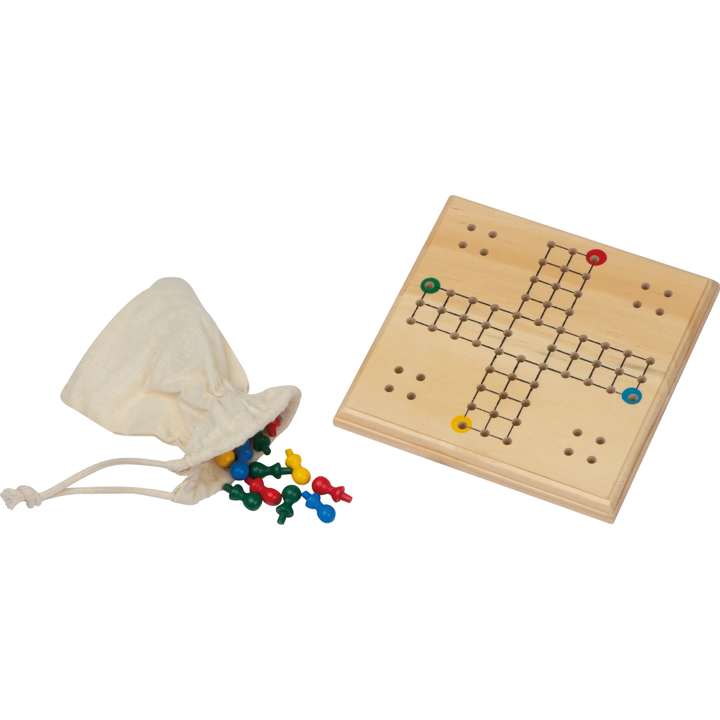 LUDO Spiel aus Holz GREGORY - braun