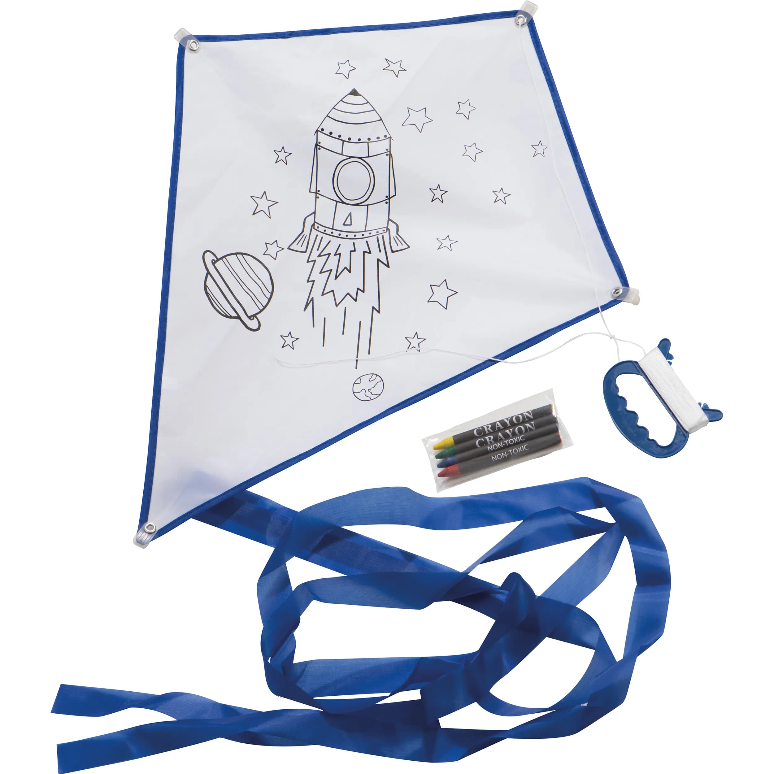 Drache zum Ausmalen, inkl. 4 Malstifte ELLEN - weiss