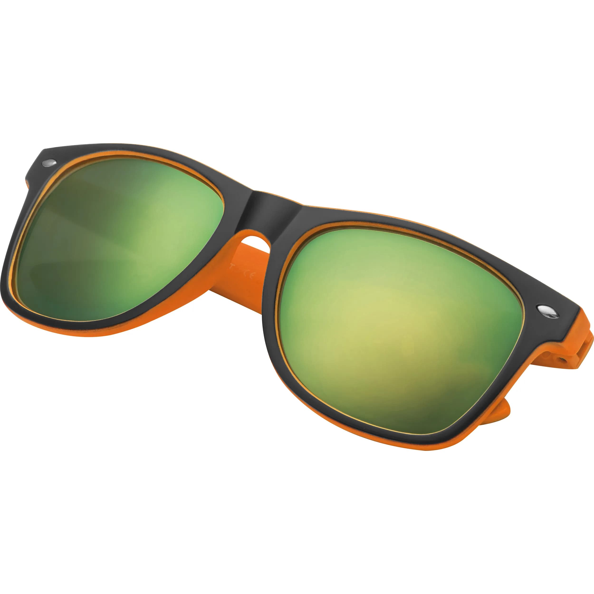 Sonnenbrille aus Kunststoff mit verspiegelten Gläsern, UV 400 Schutz ILONA - orange