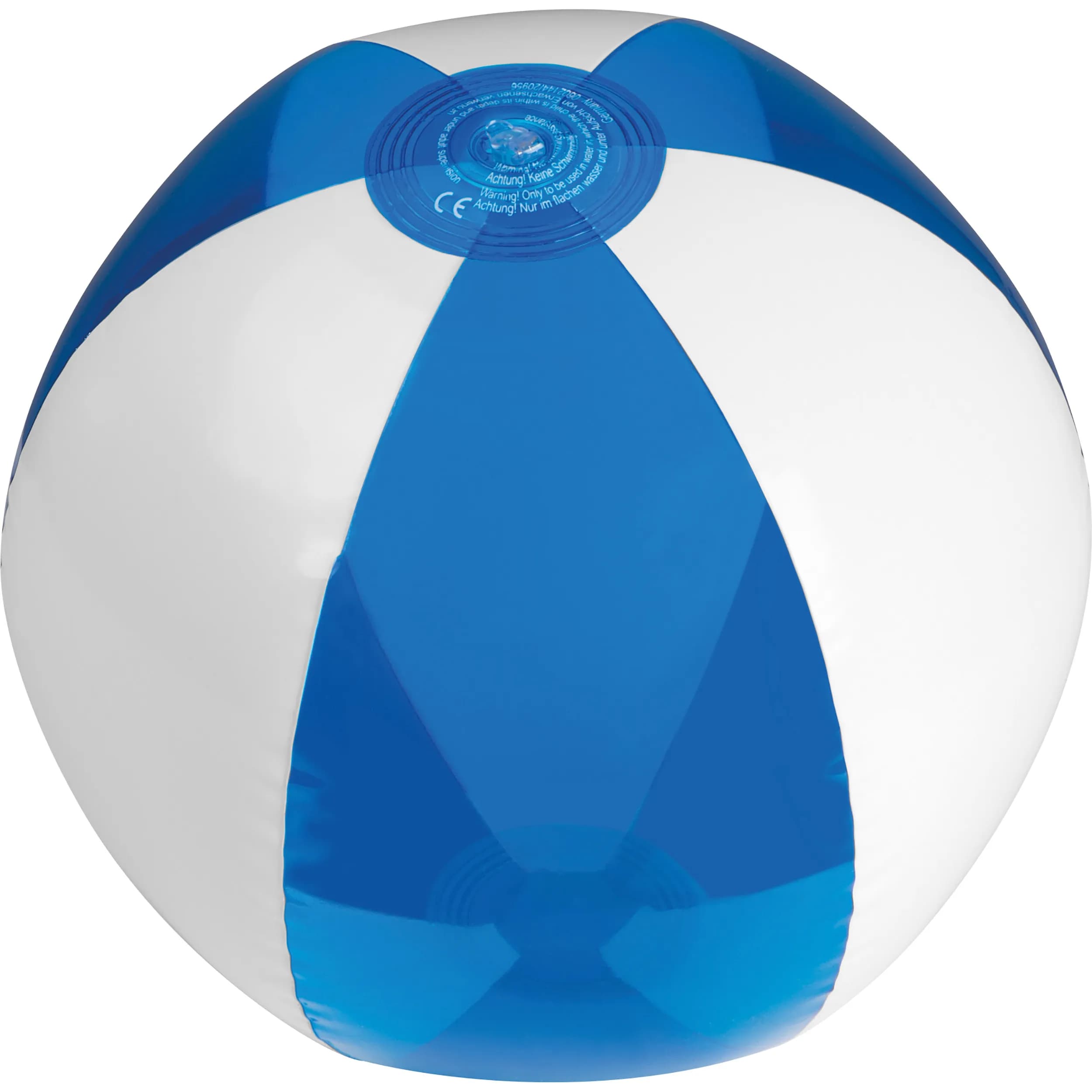 Strandball bicolour farbig/transparent MARGARETHE - blau