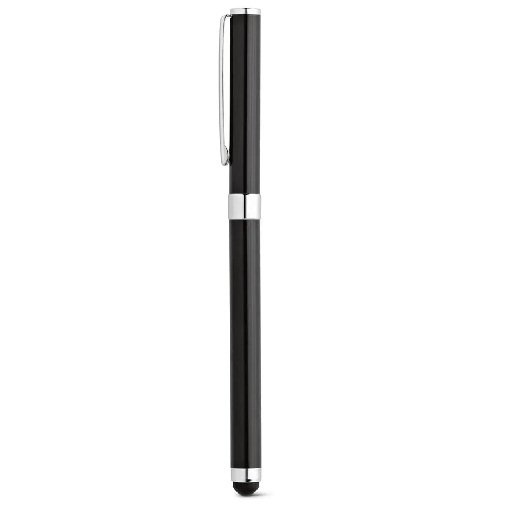 Rollerball aus Edelstahl mit Touchpen-Spitze - TOUCH - Schwarz