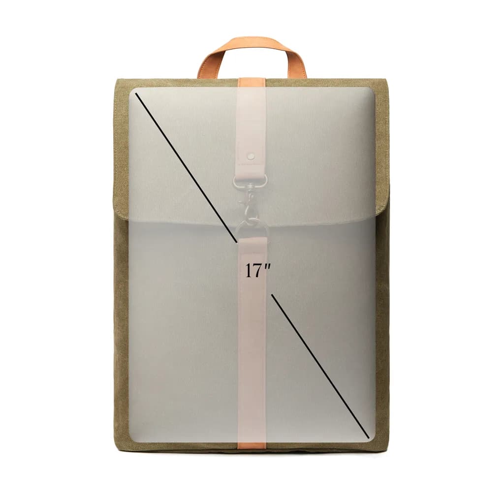 VINGA Bosler Rucksack aus GRS recyceltem Canvas - grün