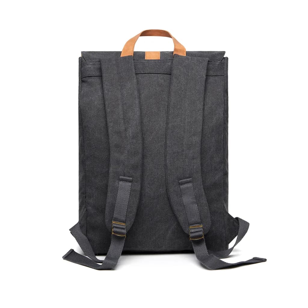 VINGA Bosler Rucksack aus GRS recyceltem Canvas - schwarz