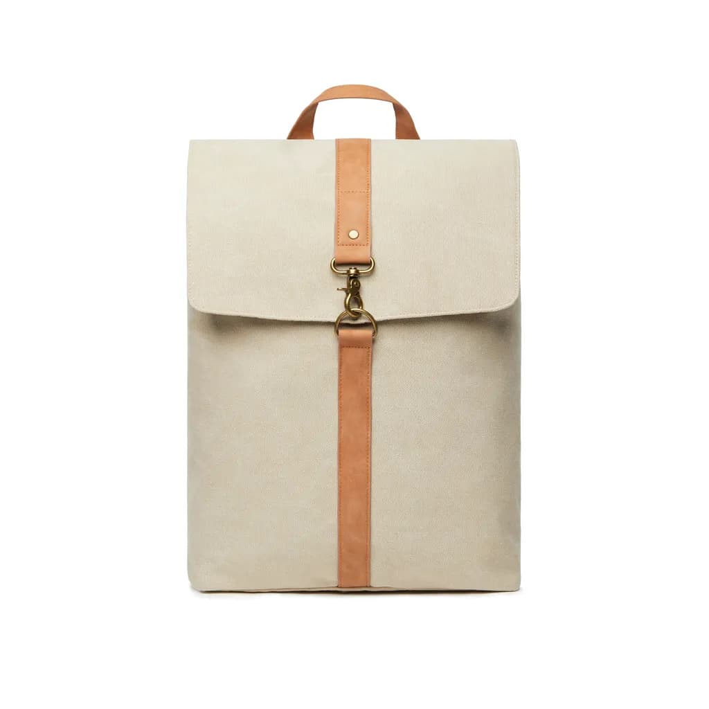 VINGA Bosler Rucksack aus GRS recyceltem Canvas - beige