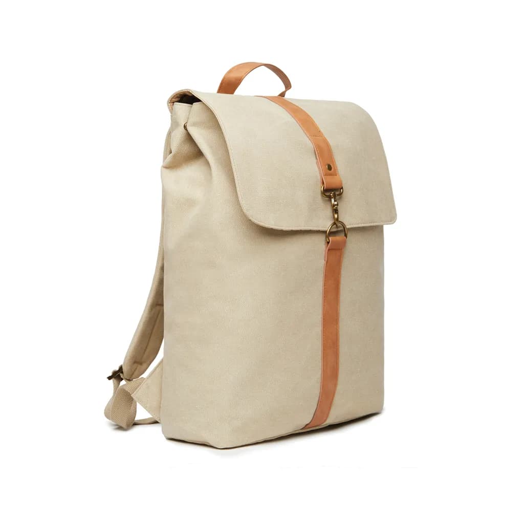 VINGA Bosler Rucksack aus GRS recyceltem Canvas - beige