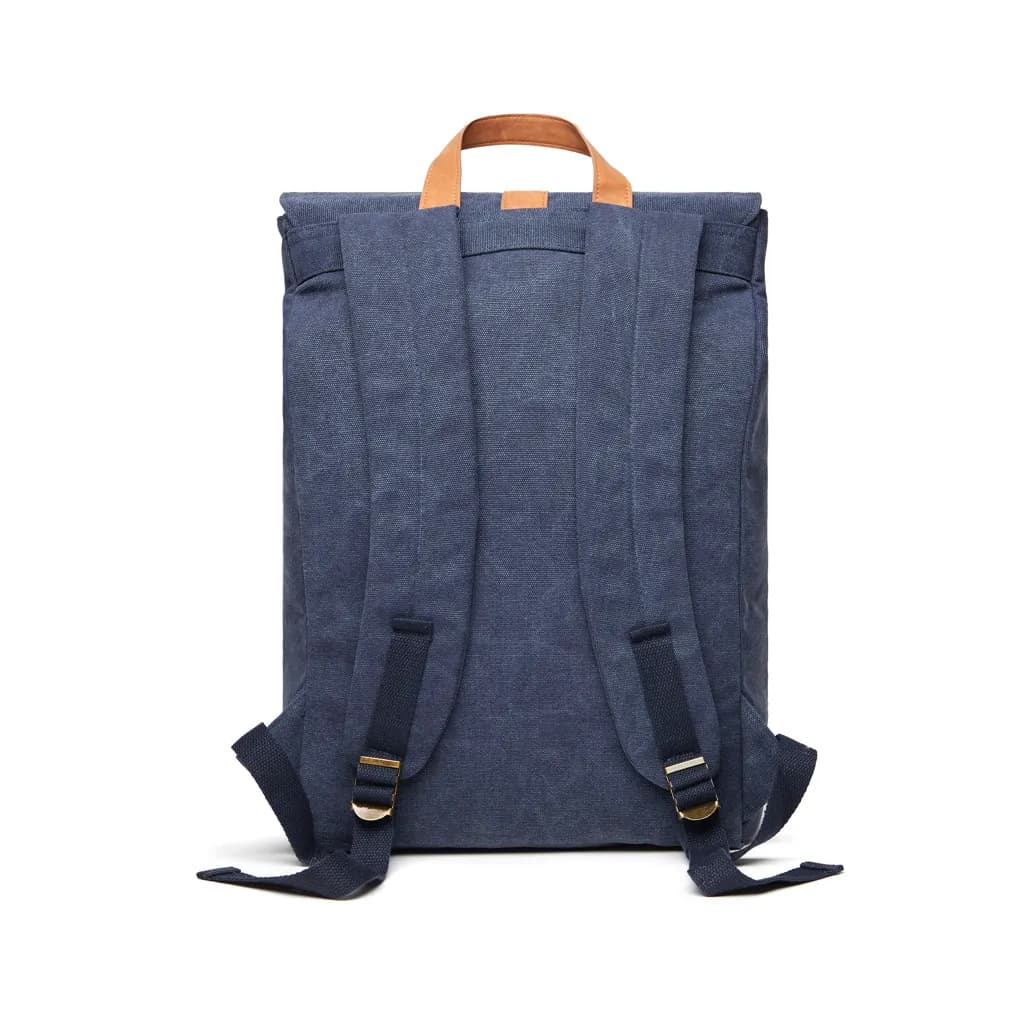 VINGA Bosler Rucksack aus GRS recyceltem Canvas - navy blau