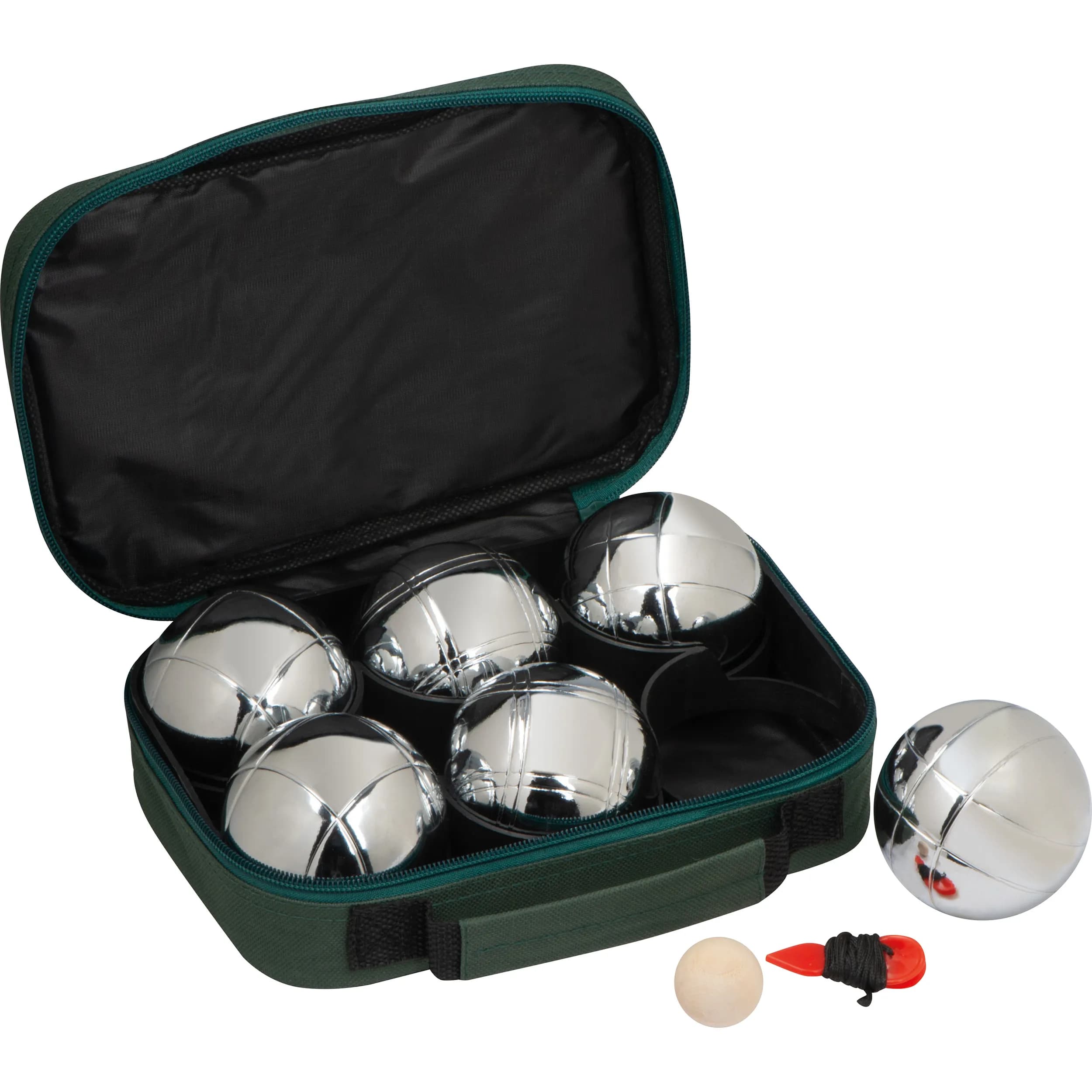 Boules Spiel mit 6 Metallkugeln MAY - grün
