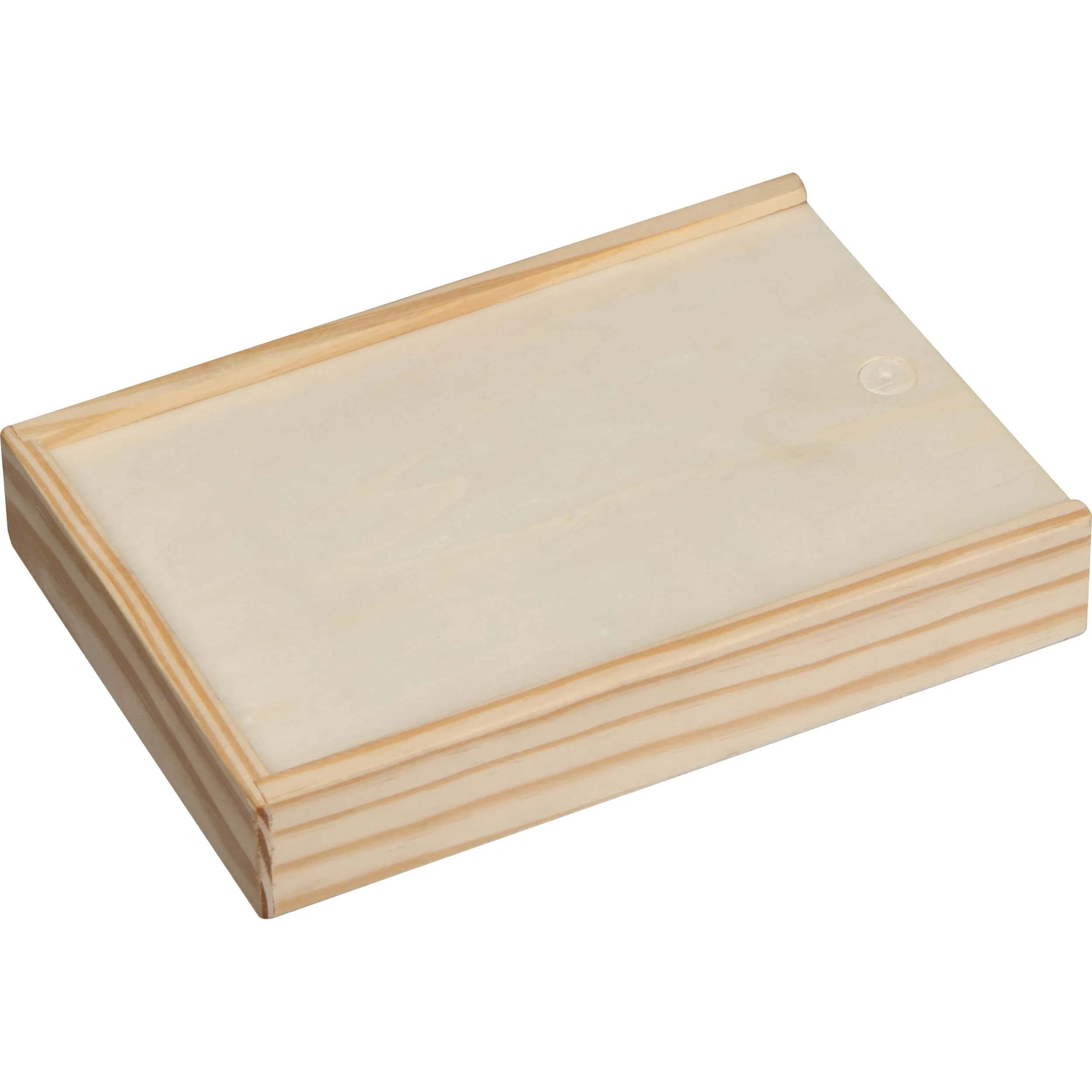 Spielkarten in Holzbox mit Würfel BRIAN - beige