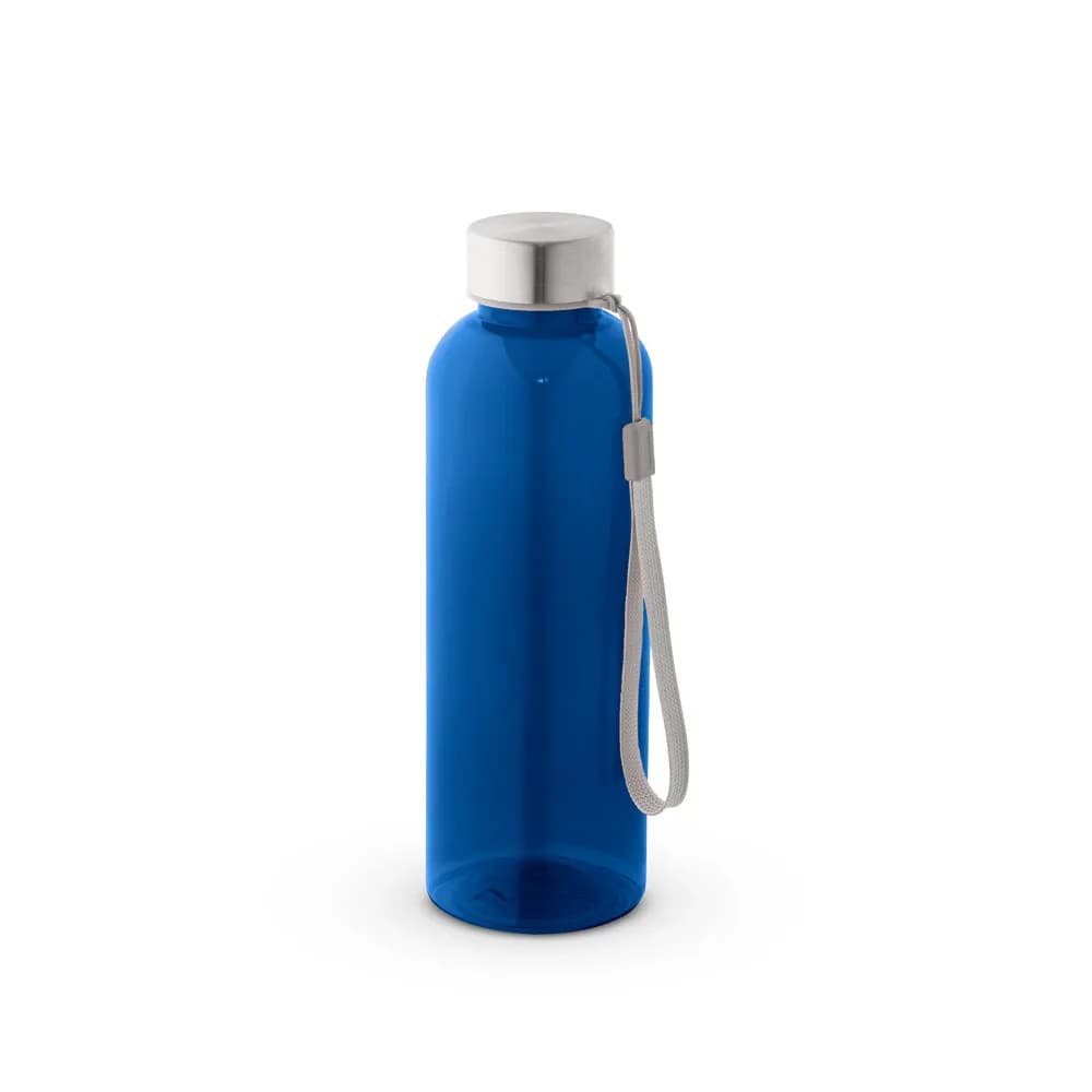 Trinkflasche (600ml) aus recyceltem PET (100% rPET) mit glänzender transluzenter Oberfläche - ENDERS M - Blau