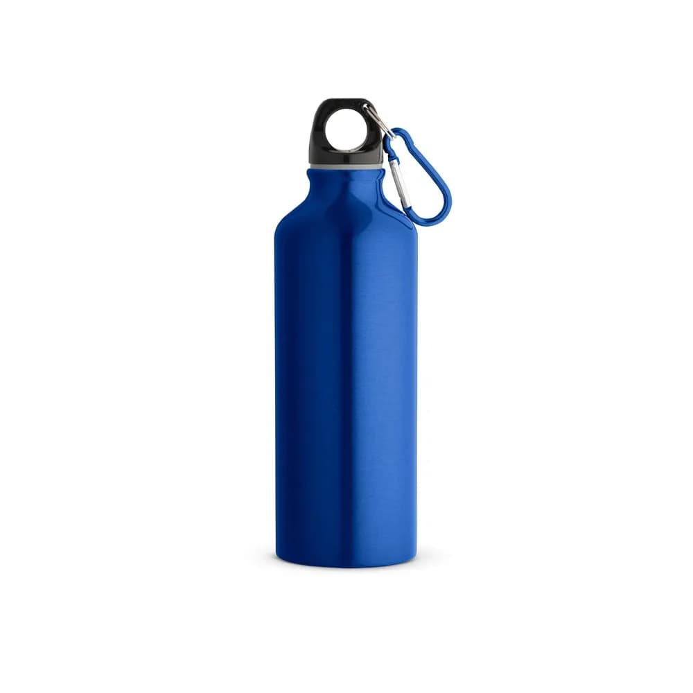 Flasche aus recyceltem Aluminium (100% rAL) 530 mL mit Karabiner - RE-LANDSCAPE M - Königsblau