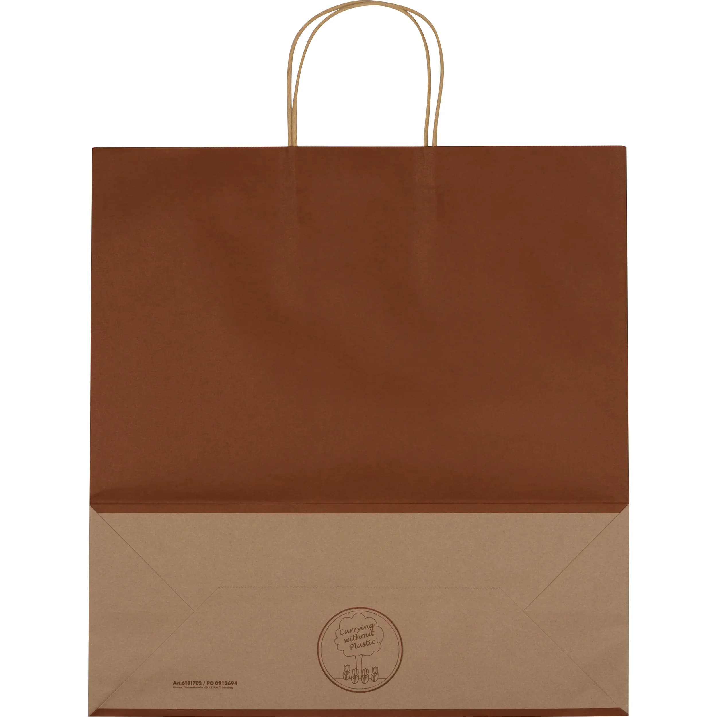 Recycelte Papiertasche groß GUS - braun