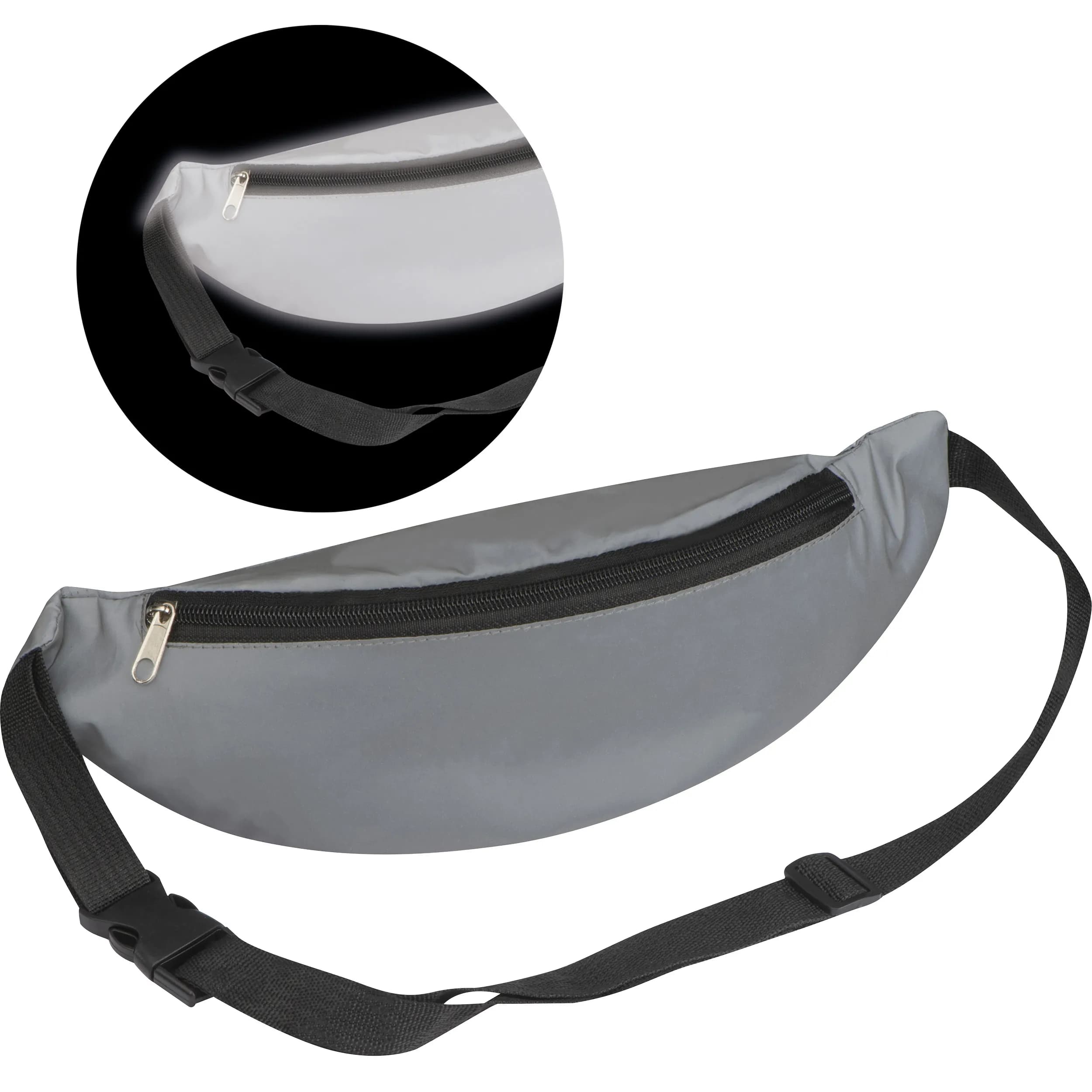 Reflektierende Gürteltasche aus Polyester MAGDALENA - grau
