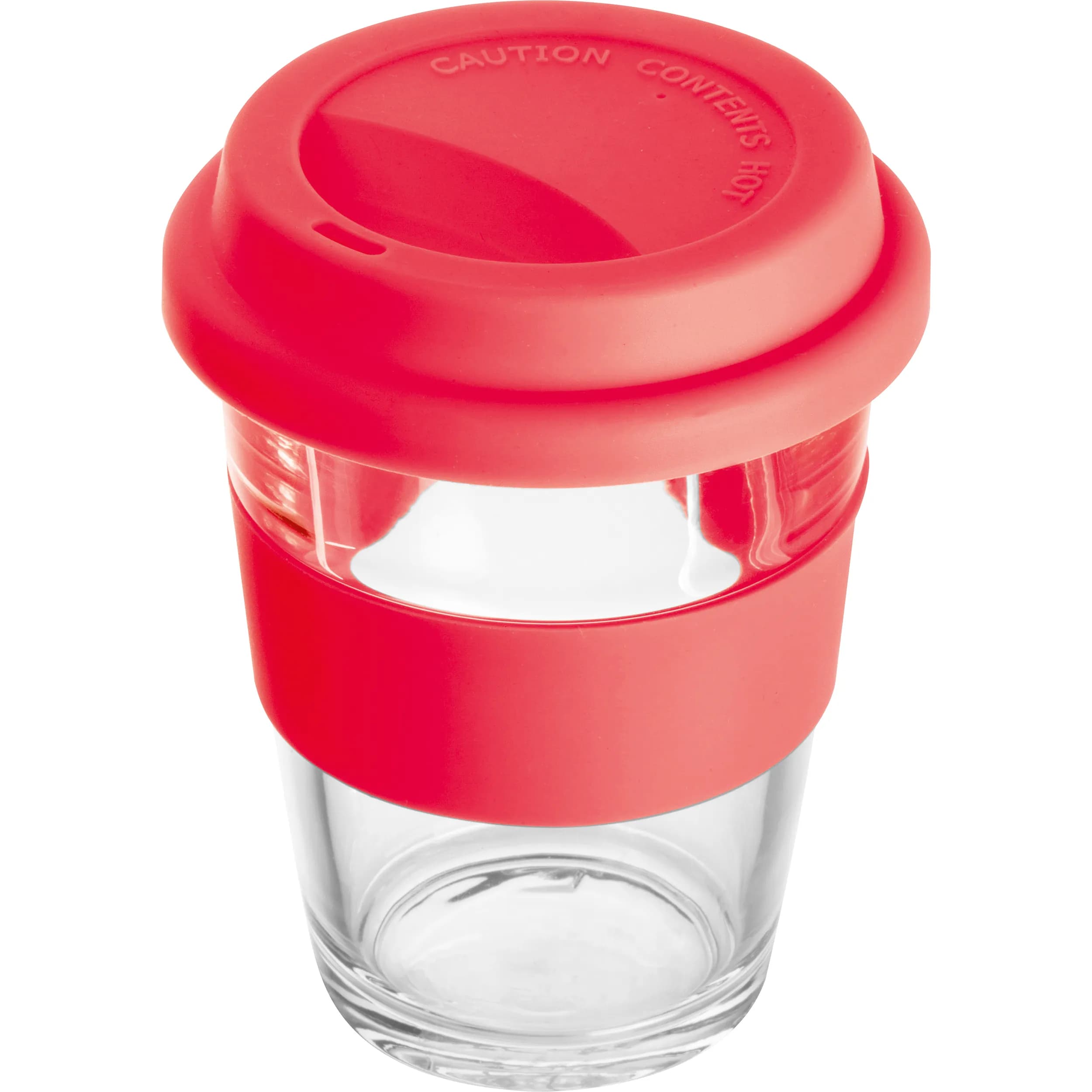 Becher aus Glas, 300ml AMANDA - rot