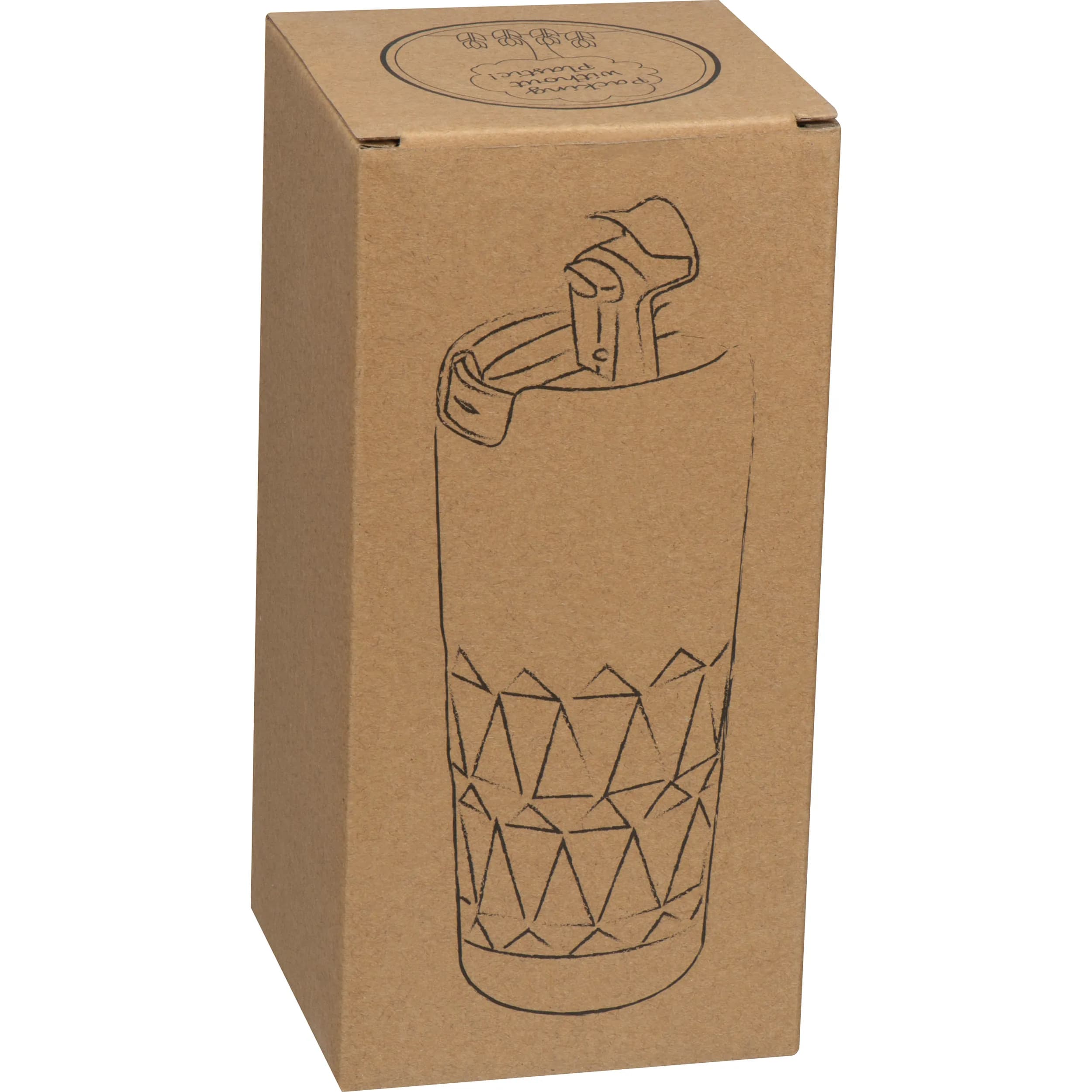 Trinkbecher mit Muster, 400ml ALFRED - grau