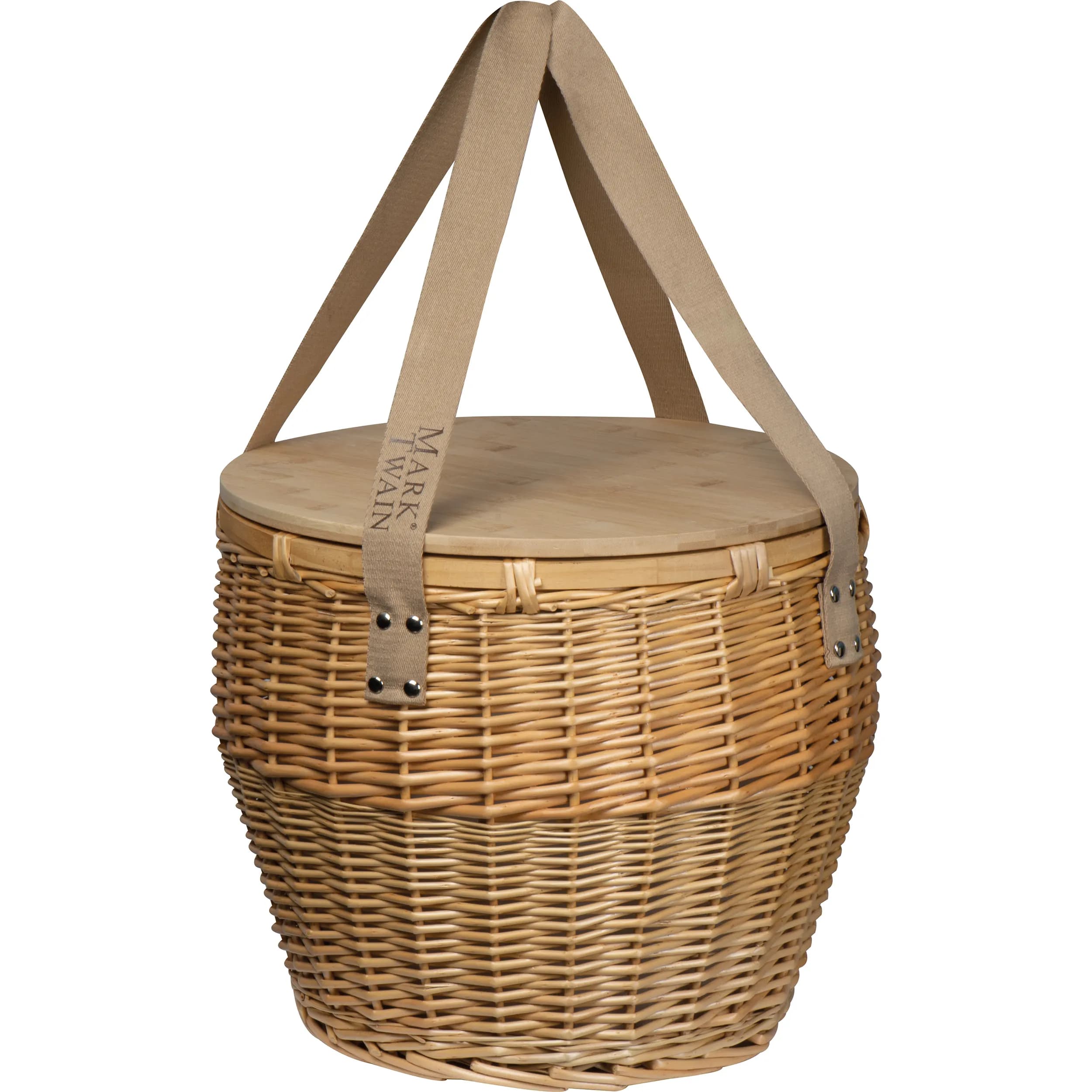 Mark Twain Picknickkorb aus Rattan SONIA - beige