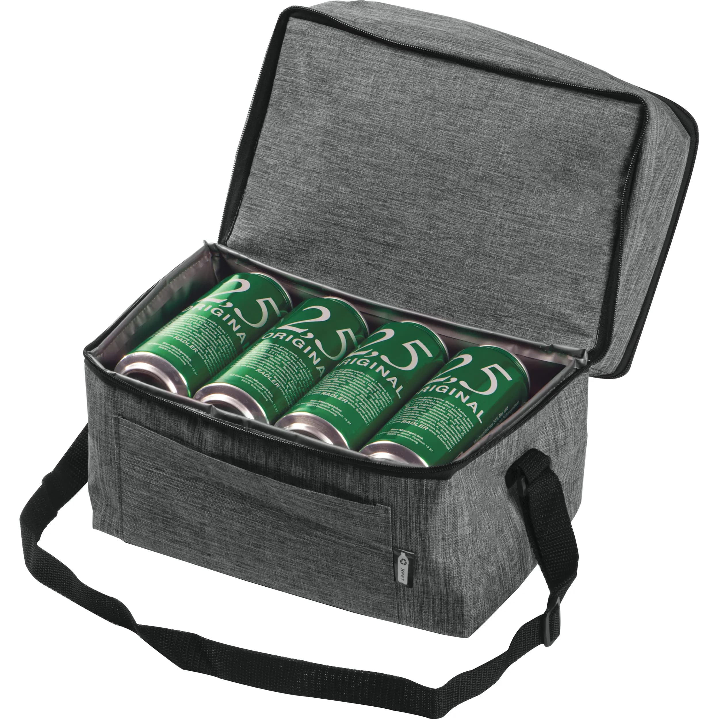 Kühltasche aus recycelten Kunststoffen STELLA - anthrazit