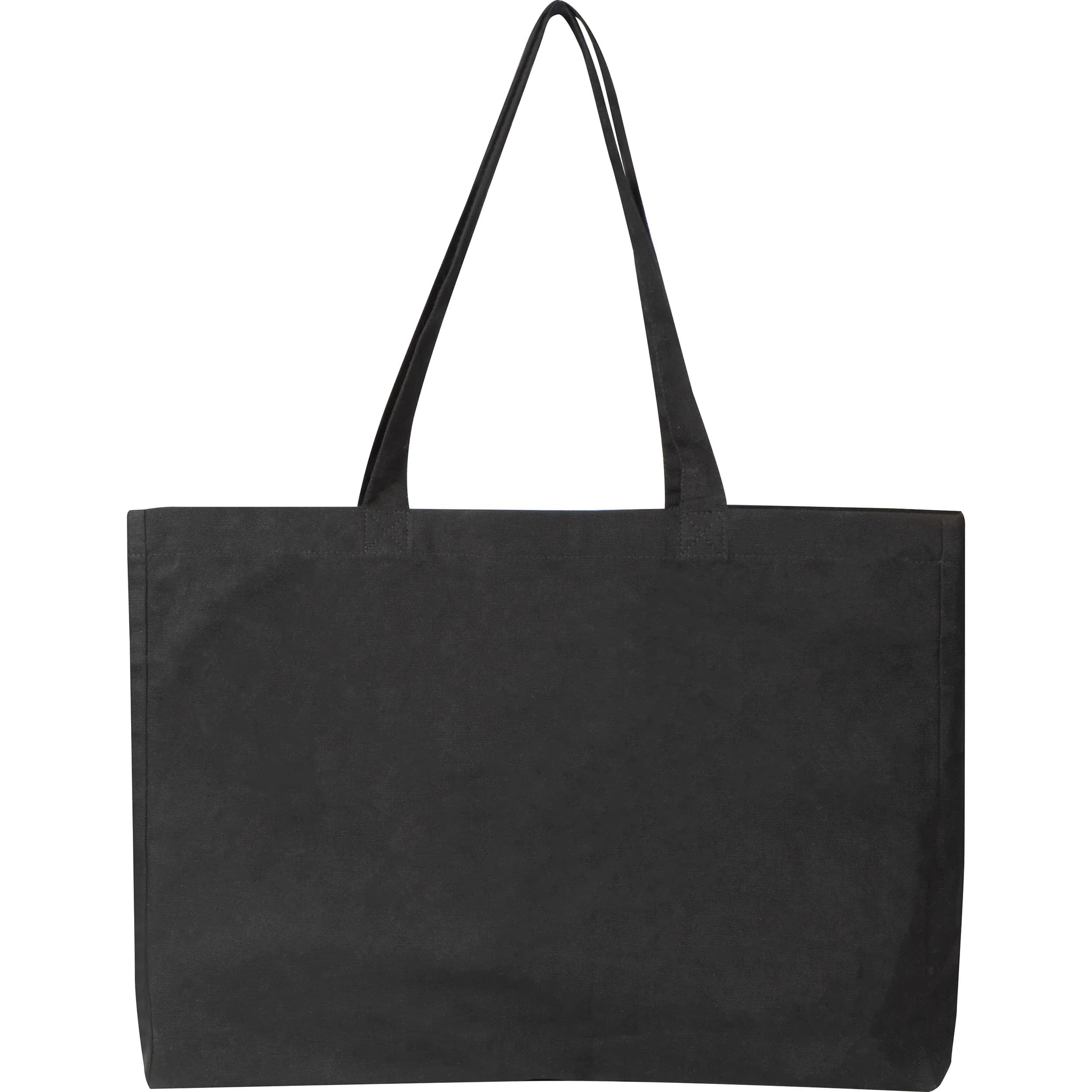 Shopper aus Bio Baumwolle mit Bodenfalte MARCELLO - schwarz