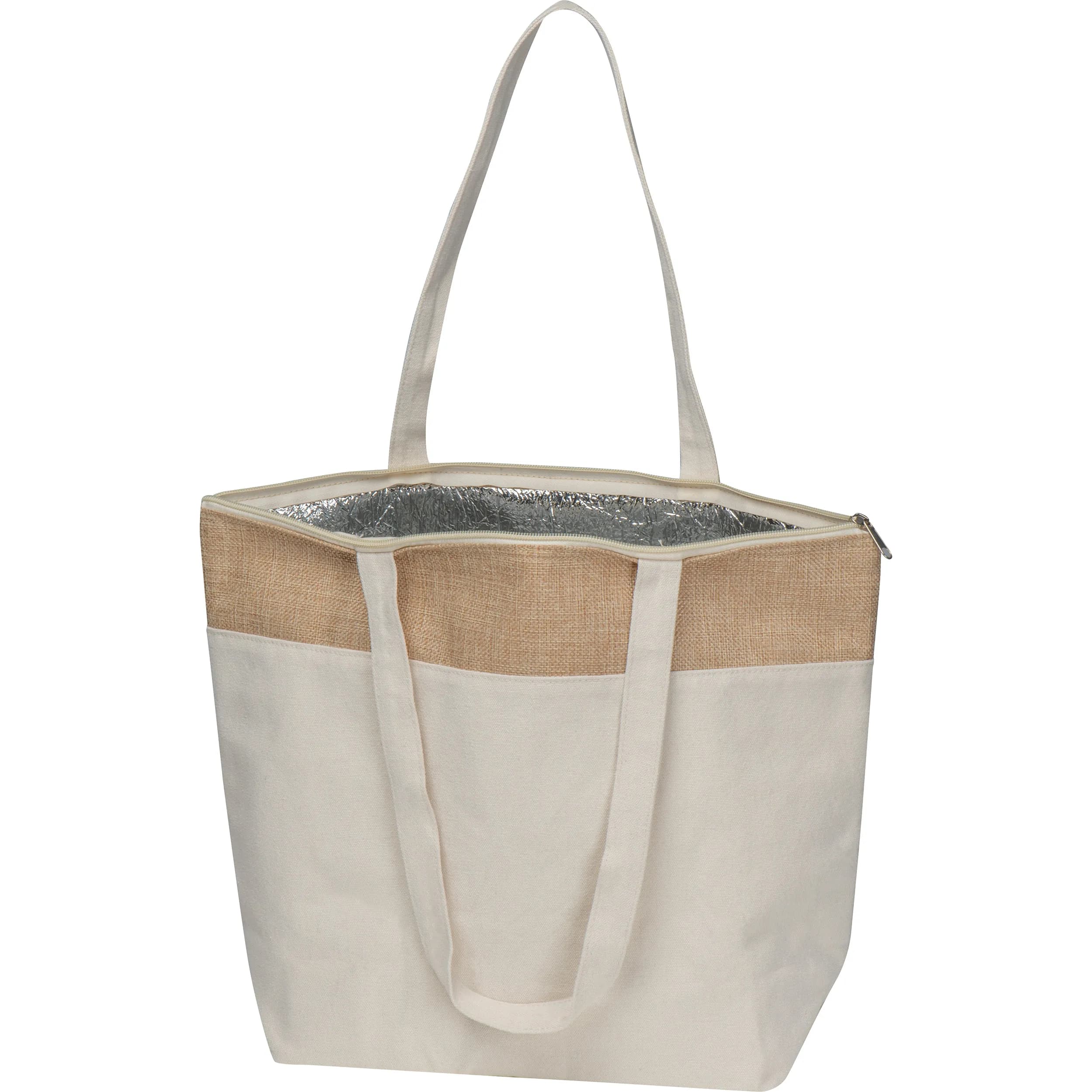 Kühltasche aus Baumwolle und Jute CARMELA - beige