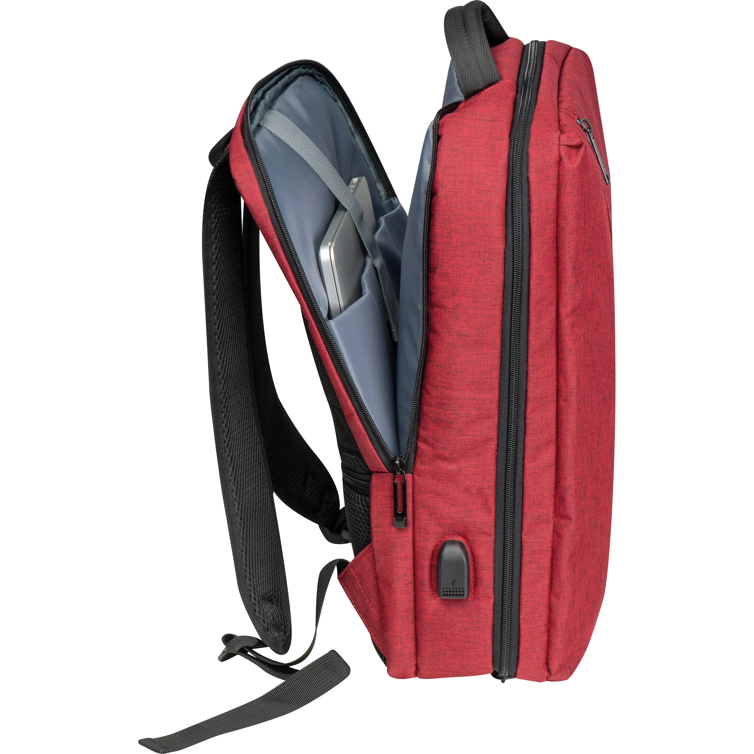 Wasserabweisender Rucksack aus Nylon EDITH - burgund
