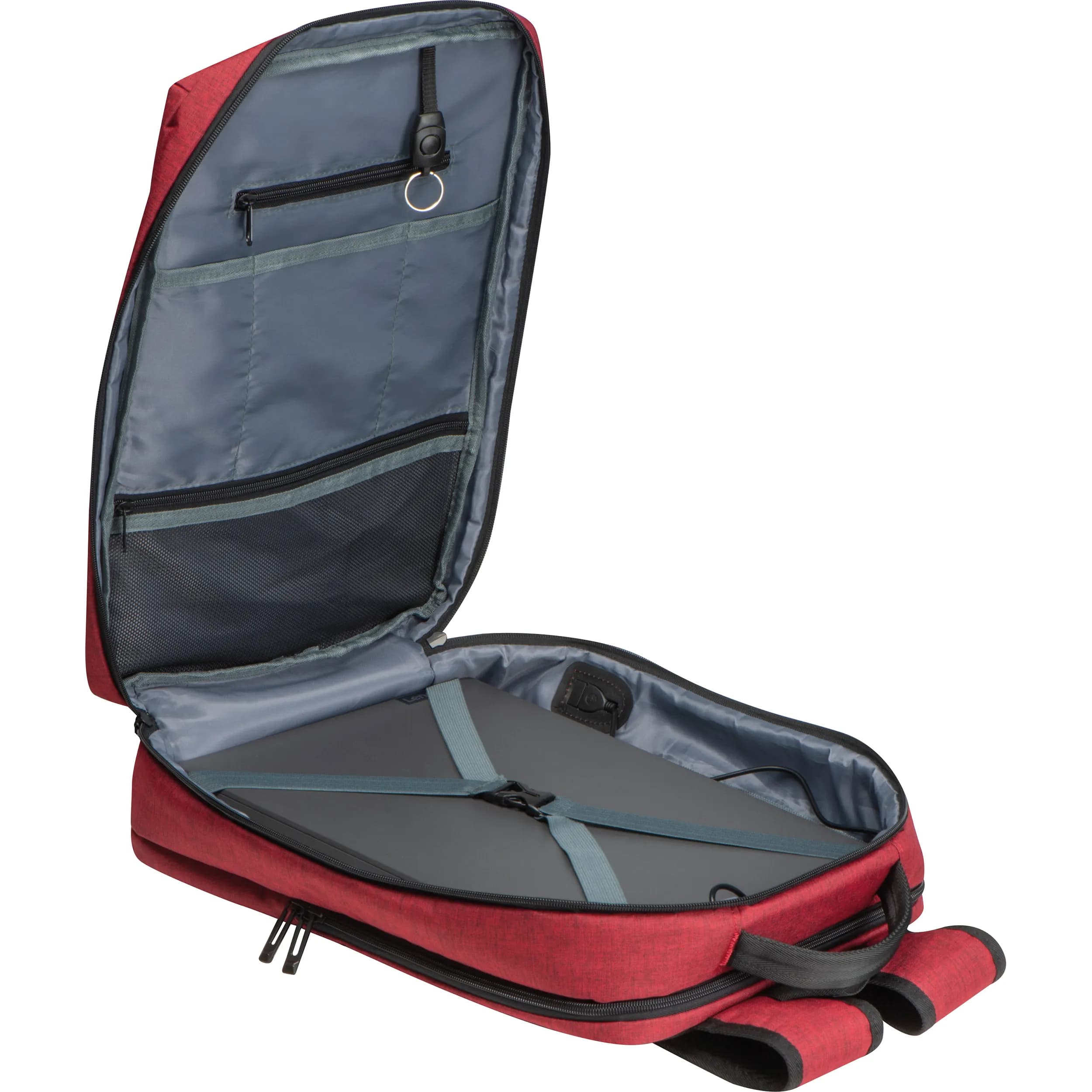 Wasserabweisender Rucksack aus Nylon EDITH - burgund