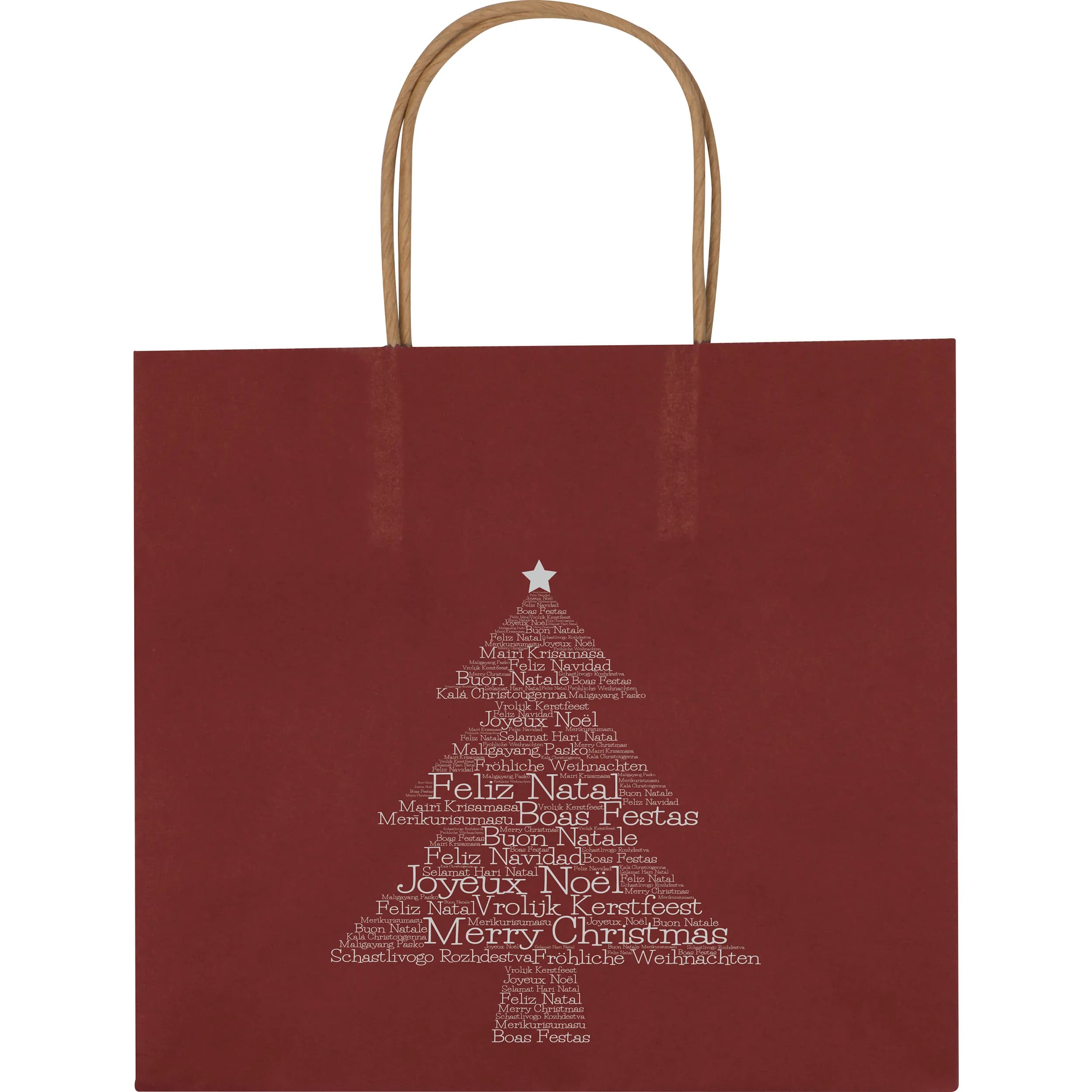 Weihnachtstasche klein - burgund