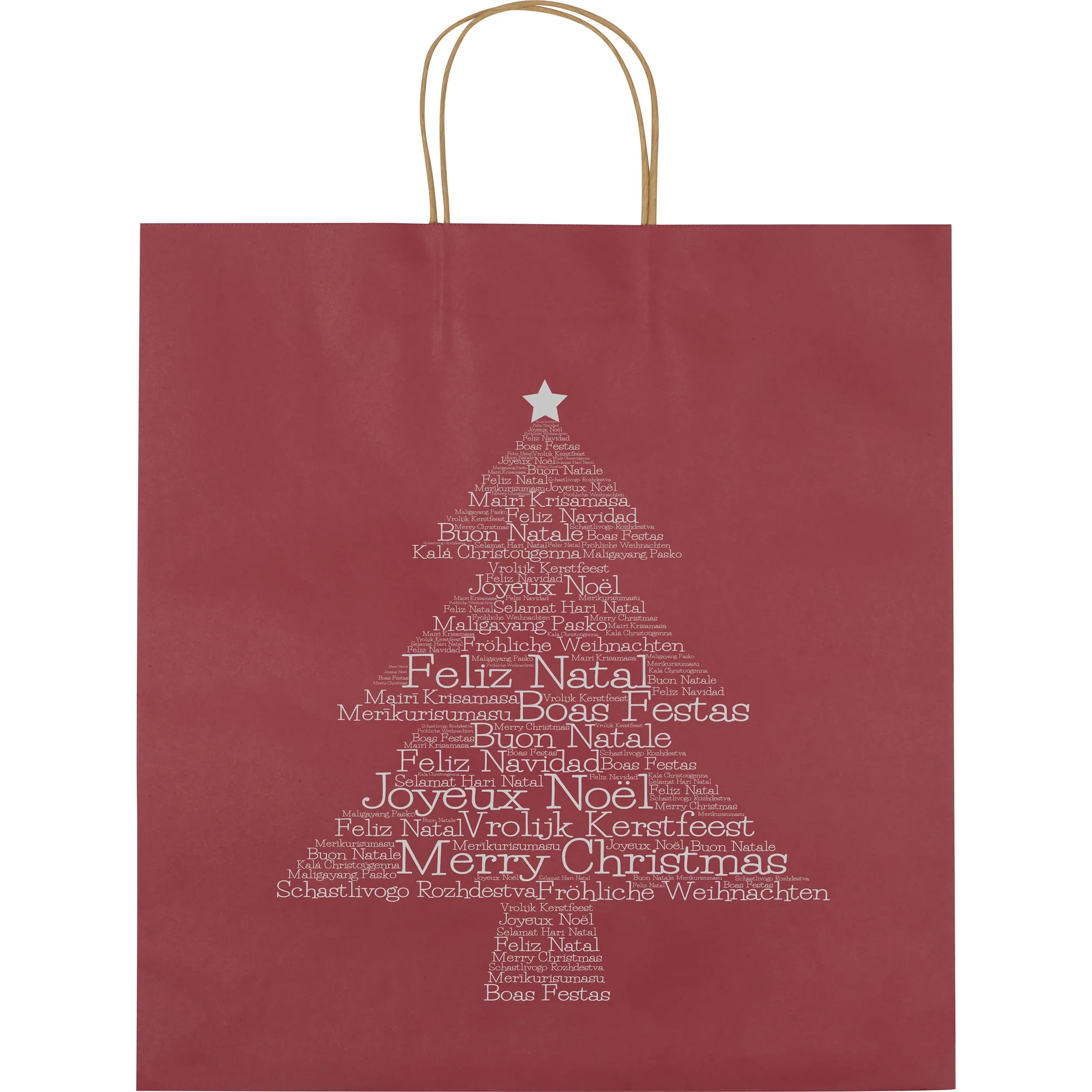 Weihnachtstasche groß - burgund