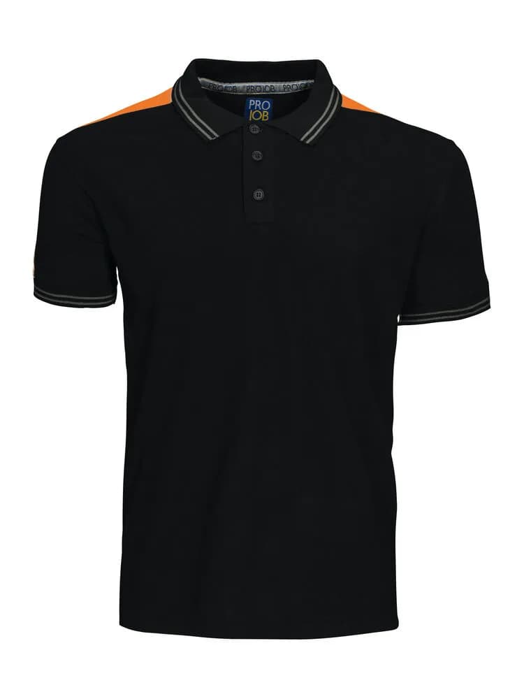 2018 POLO PIQUE - Schwarz/Orange